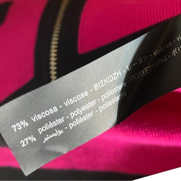 Zara Knit Black and Pink Cardigan with front Zipper and Contrasting Size S - Picture 6 of 6